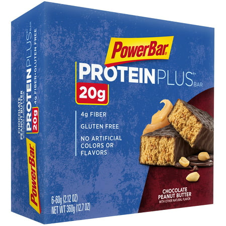 PowerBar ® chocolat au beurre d'arachide protéines Plus® Bar 6-2.12 onces. papier d'emballage