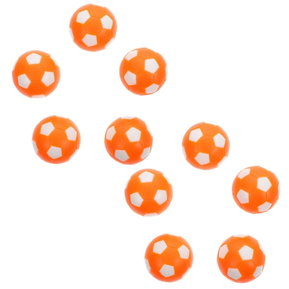 unbranded 10pcs Table Game Footballs Plastic Footballs Tabletop Soccer Game Accessories (Orange)