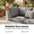 thumbnail image 5 of LAZZO 5-Piece Patio Conversation Set, All-Weather Wicker Outdoor Furniture Set with 4 Chairs and 1 Ottoman, Gray, 5 of 9