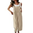 thumbnail image 2 of Rompers for Women 2025 Strap Solid Playsuit Button Long for Summer, 2 of 8