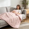 thumbnail image 4 of Cute Print Small Summer Quilt Lightweight Breathable Cooling Fiber Travel Blanket Machine Washable for Nap Camping Use, 4 of 6
