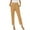 B, variant on IDALL Linen Pants Women Petite Pants Women Autumn Casual High Waisted Button Capris Regular Fit Solid Cropped Pant Baleaf Pants Women Summer Pants Coffee L
