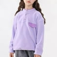 thumbnail image 2 of DxhmoneyHX Girls Sweatshirt Soft Comfy Warm Fleece Pullover Sweaters Fall Winter Lightweight Blouses Fashion Solid Long&nbsp;Sleeve&nbsp;Athletic&nbsp;Tops Size 12 Years, 2 of 6