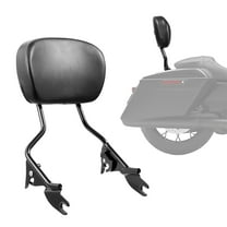 VEVOR Detachable Motorcycle Passenger Backrest, Compatible with Harley-Davidson Touring, Street Glide, Road Glide, Road King, 16-Inch Height, Black