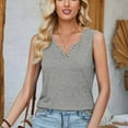 thumbnail image 5 of Besolor Tank Tops for Women V Neck Sleeveless Summer Shirts Casual Loose Solid Color Basic Blouse Tees, 5 of 6
