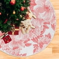 thumbnail image 5 of FMSHPON Pink Flower Xmas Christmas Tree Skirt Stand Mat for Holiday Party Decoration Indoor Outdoor 48 inches, 5 of 6