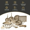 thumbnail image 3 of Thyme & Table 32-Piece Aluminum Cookware Set - Taupe, 3 of 8