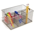 thumbnail image 6 of Mind Reader Utensil Holder, Silverware Organizer, Caddy, Metal, 7"L x 7"W x 5"H, Silver, 6 of 6
