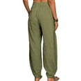 thumbnail image 4 of Niuer Plus Size Linen Pants For Women Summer Loose Pants Oversized Harem Trousers Loungewear, 4 of 4