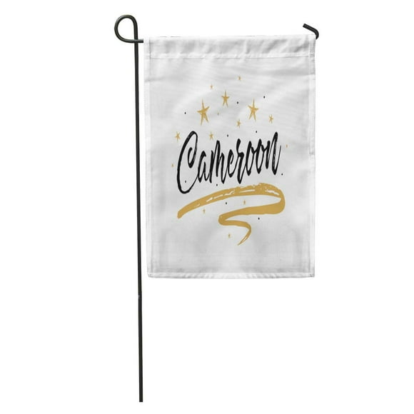 NUDECOR Cameroon Name Country Word Text Script Beautiful Inscription Greeting Black Garden Flag Decorative Flag House Banner 12x18 inch