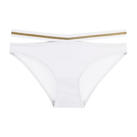 

wendunide lingerie for women Womens Sexy Panties Splicing Hollow Out Panties Cotton Hollow Breathable Sports Panties White L