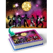 80s Disco Retro Dance DRD Edible Image Cake Topper Birthday Sheet Banner 1/4 Sheet