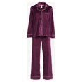 thumbnail image 3 of Joyspun Women's Velour Knit Pajama Set, 2-Piece, Sizes S to 5X, 3 of 3