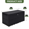 thumbnail image 7 of Dextrus 110 Gallon Waterproof Resin Deck Box, Black Lockable Outdoor Storage Bin, Heavy-Duty 2-Person Bench Seating for Patio Cushions, Garden Tools, Pool Accessories & Outdoor Daily Essentials, 7 of 7
