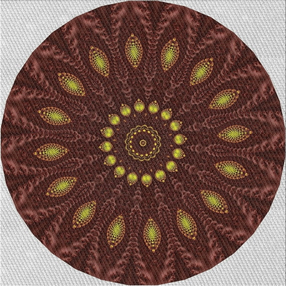 Ahgly Company Machine Washable Indoor Square Transitional Red Area Rugs, 8' Square