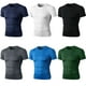 thumbnail image 1 of TFixol Camiseta deportiva para hombre Camisetas ajustadas elásticas de secado rápido Camiseta corta con cuello redondo, 1 of 8