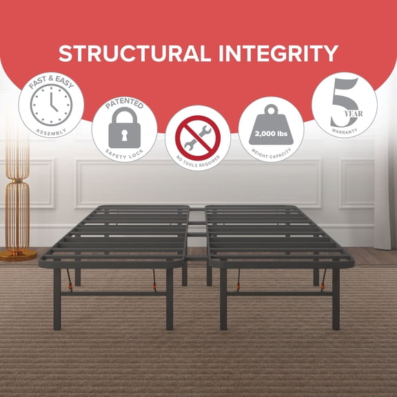 Hollywood Bed Frame Full Bedder Base in Black