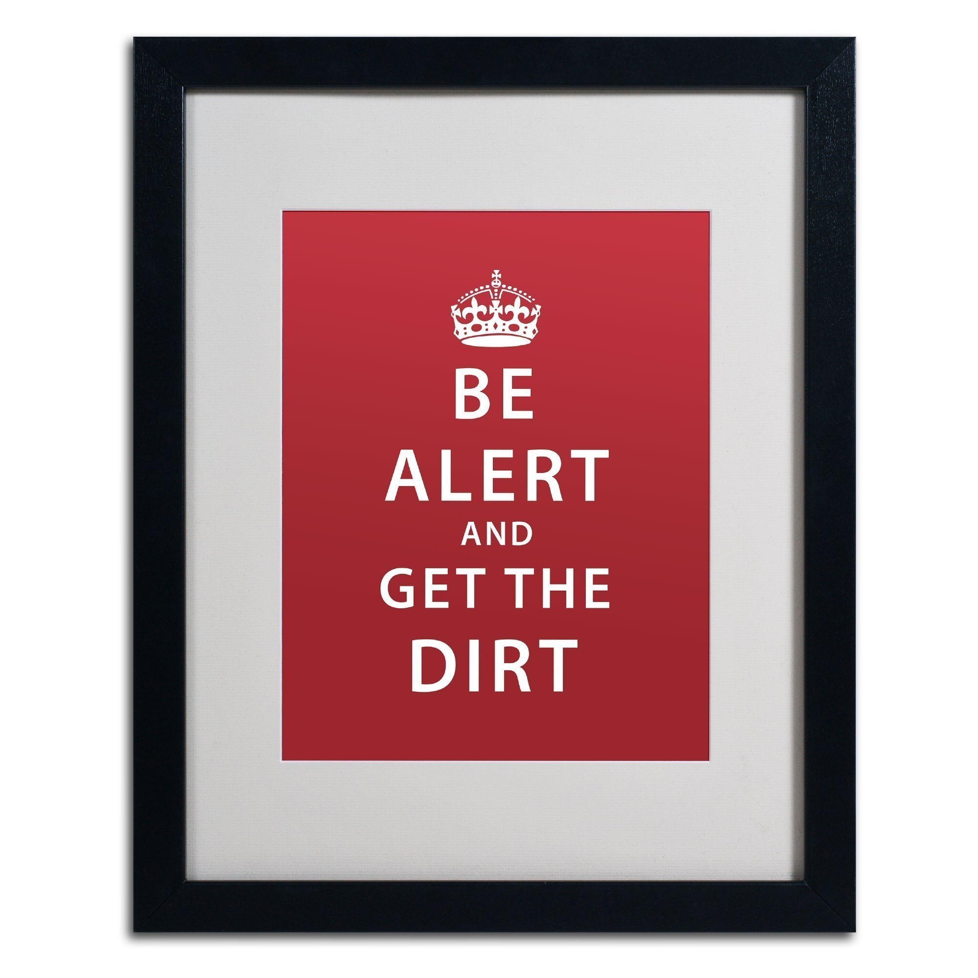 Trademark Fine Art "Alert Dirt Marooned" Canvas Art by Megan Romo, Black Frame