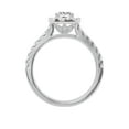 thumbnail image 3 of Unique Moments 1ct Lab Grown Halo Cushion Shape Diamond Engagement Ring 14K White Gold, 3 of 6