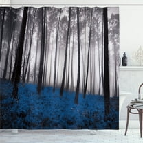 Ambesonne Shower Curtain, , 69"Wx70"L, Blue Black