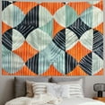 thumbnail image 2 of Orinice Orange Blue Geometric Shapes Tapestry Wall Hanging Unique Style for Home Wall Decor - Art for Living Room Bedroom Dorm 40x60inch, 2 of 6