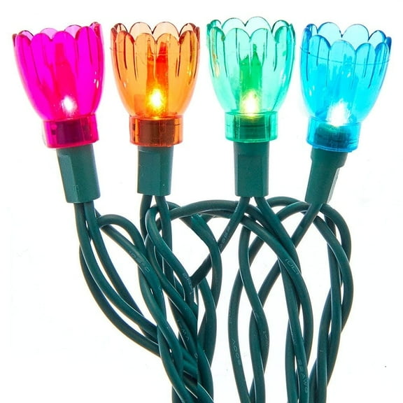 Kurt Adler Tulip Light Set UL 10-Light Multi-Color