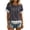 A-Black, variant on Vintage Fringed Patchwork Shirts for Women Trendy Summer Short Sleeve Boho Floral Printed Crew Neck Graphic T-Shirts Lightweight Cozy Tassles Tunic Blouse Loose Fit Pullover Tops