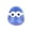 B003- Blue, variant on Relaxation Toys, Sensory Squeeze Toys, Ball, Stress Ball Squeeze, 1X1 Inch Purple Big Eye Monster Squeeze for Quick Tension Release, Soft Tactile Interaction