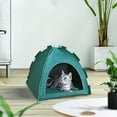 thumbnail image 6 of Coollooc Cat Tent, Cats Tent Cave Nest Bed, Portable Kitten Tents, Pet House for Dog, Pet Cute Cave Nest Dog Houses for Small Animals All Seasons Indoor and Outdoor(A,Green), 6 of 8