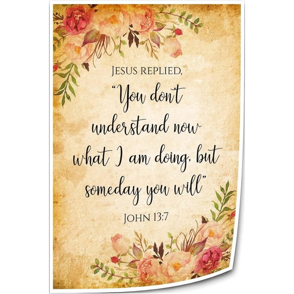 John 13 7 Bible Verse Wall Decor Bible Quote Poster Nature Art for Bedroom Canvas Bathroom Artwork Modern Home Decoration Print Kitchen