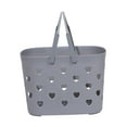 thumbnail image 3 of Wxqbjtam Beach Tote Bag Creative Storage Basket Easy to Clean Portable with Holes Bathing grey, 3 of 9