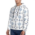 thumbnail image 3 of Rateoe Sea Vacations Pattern Mens Hoodie, Pullover Hooded Sweatshirt, Kangaroo Pocket Hoodie Ideal for Daily Wear, Travel and Home-3X-Large, 3 of 7