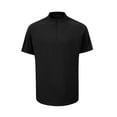 thumbnail image 3 of Ceisia Men's Summer Solid Color Short Sleeve Stand Collar Half Zip Polo Shirt Breathable Quick Dry Moisture Wicking Sports Running Top Black XXL Gifts, 3 of 4