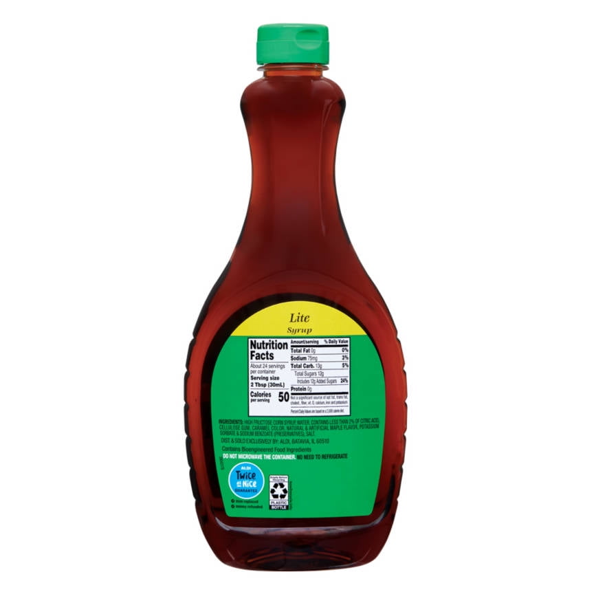 Lite Pancake Syrup, 24 oz- Pack of 2