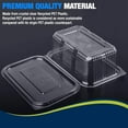 thumbnail image 5 of Clear Plastic Hinged Take-Out Containers  Clamshell Food Containers for Dessert, Cake, Snacks, Salads  Disposable, Leak-Resistant, Stackable  Takeout Tray with Secure Lid Closure 400 Pack, 12 oz, 5 of 7