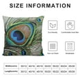 thumbnail image 5 of ONETECH Peacock Feathers Decorative Pillow Cover, Lumbar Peacock Pillow Cover Modern Farmhouse Cushion Case Home Decor for Living Room Patio Sofa Couch Chair, 5 of 5
