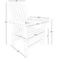 thumbnail image 4 of Portside Seashell Adirondack Plastic Outdoor Dining Chair, 4 of 9