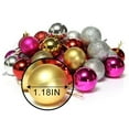 thumbnail image 2 of OCHINE 24 Pcs Christmas Tree Ornaments Set Mini Shatterproof Holiday Ornaments Balls for Christmas Decorations 1.18 inch, 2 of 8