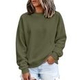 thumbnail image 5 of Warop Womens Mock Neck Sweatshirts Oversized Long Sleeved Pullover Tops Casual Loose Fall Fashion Outfits, 5 of 9