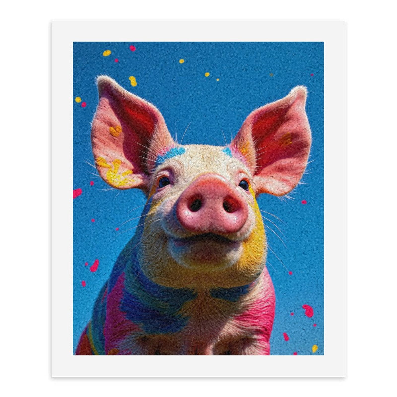 Paint By Numbers Kit for Adults Beginner - DIY Colorful Pig Art Bright Sky Canvas Painting Kits for Adults, Frameless Paint By Number for Adults for Home Wall Decor 16x20 Inch