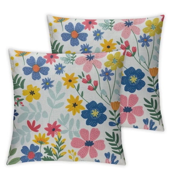 nygtbtfer Set of 2, Pink Throw Pillows Print Decor Pillowcase Outdoor Decorations for Couch Home White