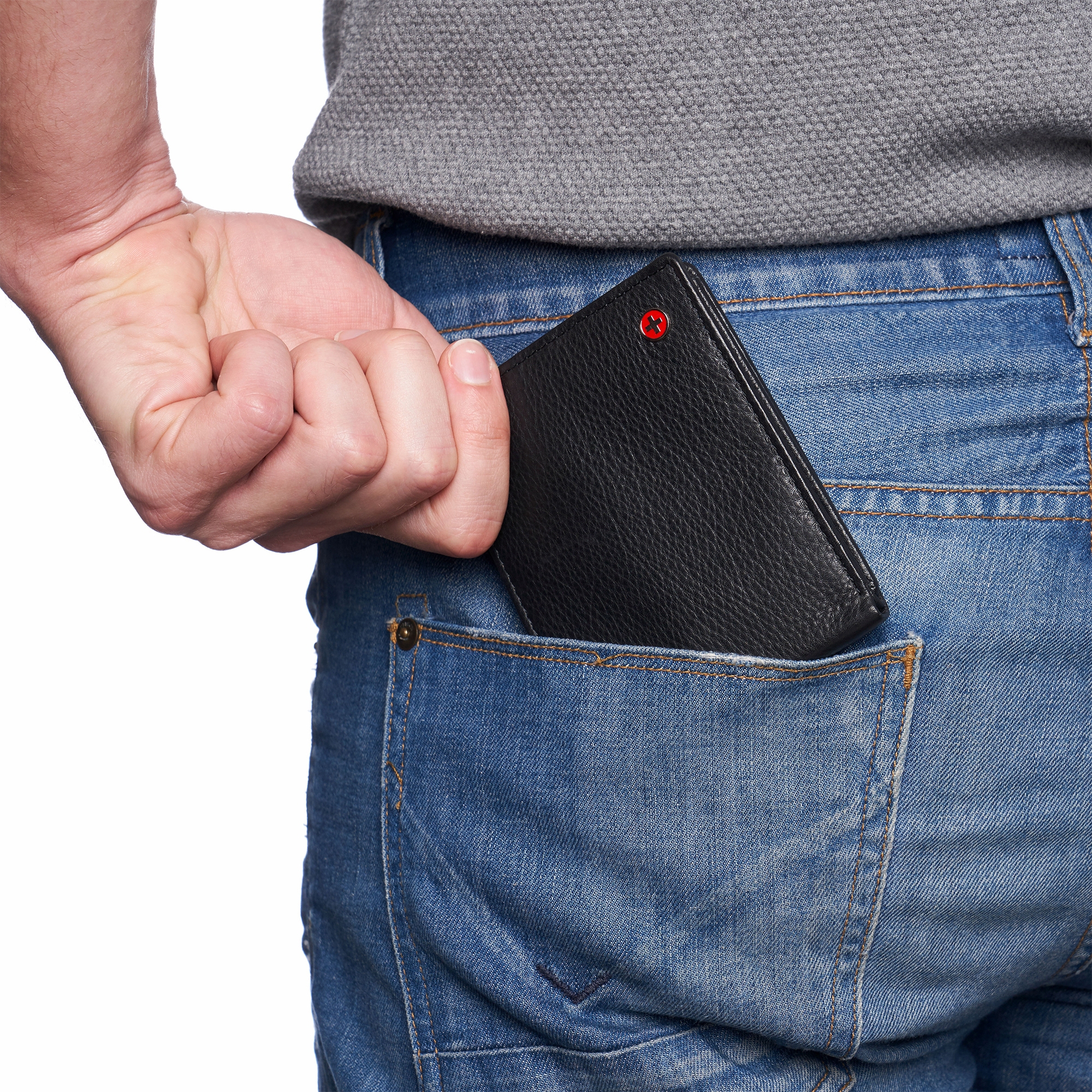 Alpine Swiss Spencer Men's Leather Bifold Wallet with RFID Protection, Black photo 4