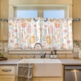 thumbnail image 2 of Yayeee Kitchen Curtains Tier Set of 2 Light Filtering 57"x36" Over Sink Window Panels, Pink Easter Eggs, 2 of 7