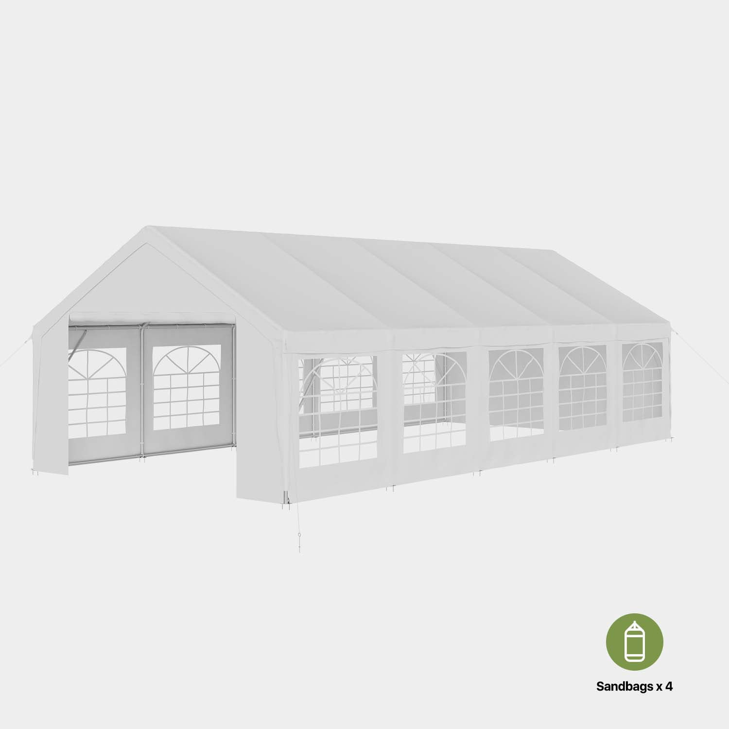 BaPiPro 32x16 FT Party Tent, Wedding Event Tent, Heavy Duty Large Tent for Outside Activity, Outdoor Commercial Canopy with Removable Sidewalls, White