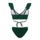 thumbnail image 5 of Gibobby Trajes de Natación para Mujer Conjunto Bikini Ropa de playa Traje de baño Cintura de baño Mujeres Traje de baño acolchado con volantes Trajes de (Azul,XL), 5 of 5