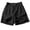 Black, variant on Solitary Button High Waist Pleated Linen Eco Fabric Shorts For Women Solid Color Wide Leg Bermuda Shorts Side Patch Pockets Cool Casual Shorts For Work Daily Travel