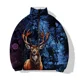 thumbnail image 4 of Abrigo de hombre con estampado animal de moda Abrigos de invierno casuales y versátiles para hombre Chaquetas parkas cómodas y cálidas con estampado de alce elegante para hombre, 4 of 4