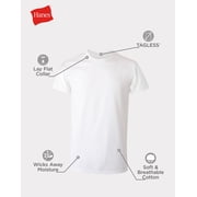 Hanes Mens White Crew T-Shirt Undershirts, 3 Pack