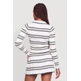 thumbnail image 4 of Women's Striped Long Sleeve Cropped Polo Shirt, 4 of 4