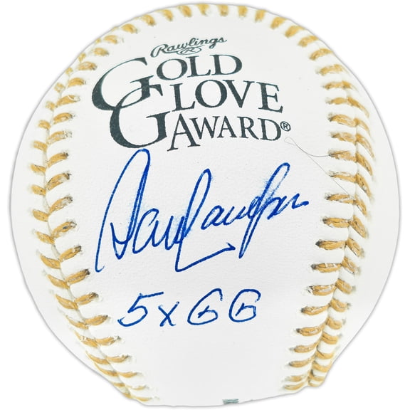 Dave Concepcion Autographed Official Rawlings Gold Glove Baseball Cincinnati Reds "5X GG" (Smudged) Beckett BAS QR #BR50813